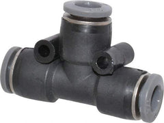 Norgren - 1/4" Tube OD, Brass Push-to-Connect Tube Union Tee - Tube to Tube Connection, 150 Max psi, Nitrile O-Ring, 0 to 175°F Working Temp - Apex Tool & Supply
