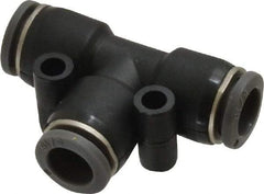 Norgren - 5/16" Tube OD, Brass Push-to-Connect Tube Union Tee - Tube to Tube Connection, 150 Max psi, Nitrile O-Ring, 0 to 175°F Working Temp - Apex Tool & Supply