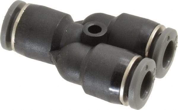 Norgren - 1/4" Tube OD, Brass Push-to-Connect Tube Parallel Y - 150 Max psi, Tube to Tube Connection, Nitrile O-Ring, 0 to 175°F Working Temp - Apex Tool & Supply