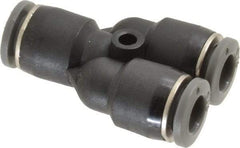 Norgren - 1/4" Tube OD, Brass Push-to-Connect Tube Parallel Y - 150 Max psi, Tube to Tube Connection, Nitrile O-Ring, 0 to 175°F Working Temp - Apex Tool & Supply