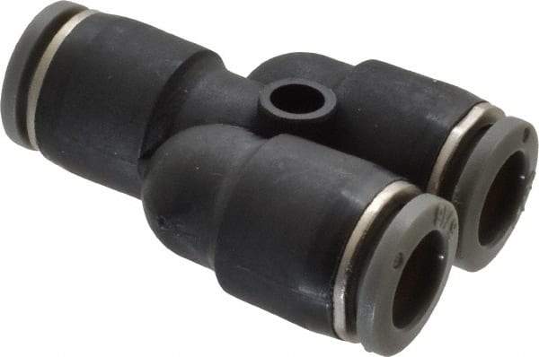 Norgren - 5/16" Tube OD, Brass Push-to-Connect Tube Parallel Y - 150 Max psi, Tube to Tube Connection, Nitrile O-Ring, 0 to 175°F Working Temp - Apex Tool & Supply