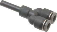 Norgren - 1/4" Tube OD, Brass Push-to-Connect Tube Y Stem Connector - Tube to Stem Connection, 150 Max psi, Nitrile O-Ring, 0 to 175°F Working Temp - Apex Tool & Supply