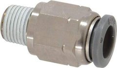 Norgren - 5/16" Tube OD, 1/8 NPTF Brass Push-to-Connect Tube Male Connector - Tube to Male NPT Connection, 150 Max psi, Nitrile O-Ring, 0 to 175°F Working Temp - Apex Tool & Supply
