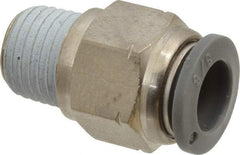 Norgren - 3/8" Tube OD, 1/4 NPTF Brass Push-to-Connect Tube Male Connector - Tube to Male NPT Connection, 150 Max psi, Nitrile O-Ring, 0 to 175°F Working Temp - Apex Tool & Supply
