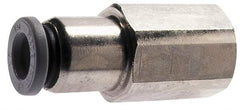 Norgren - 5/16" Tube OD, 1/4 NPTF Brass Push-to-Connect Tube Female Connector - Tube to Female NPT Connection, 150 Max psi, Nitrile O-Ring, 0 to 175°F Working Temp - Apex Tool & Supply