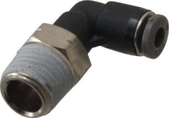 Norgren - 5/32" Tube OD, 1/4 NPTF Brass Push-to-Connect Tube Male Swivel Elbow - Tube to Male NPT Connection, 150 Max psi, Nitrile O-Ring, 0 to 175°F Working Temp - Apex Tool & Supply