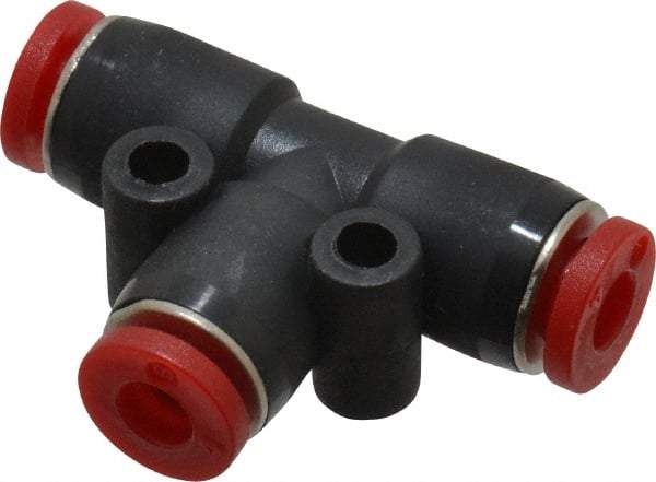 Norgren - 4mm Tube OD, Brass Push-to-Connect Tube Union Tee - Tube to Tube Connection, 150 Max psi, Nitrile O-Ring, 0 to 175°F Working Temp - Apex Tool & Supply