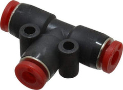Norgren - 4mm Tube OD, Brass Push-to-Connect Tube Union Tee - Tube to Tube Connection, 150 Max psi, Nitrile O-Ring, 0 to 175°F Working Temp - Apex Tool & Supply