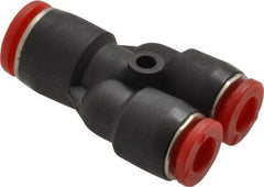 Norgren - 8 x 8 x 6mm Tube OD, Brass Push-to-Connect Tube Parallel Y - 150 Max psi, Tube to Tube Connection, Nitrile O-Ring, 0 to 175°F Working Temp - Apex Tool & Supply