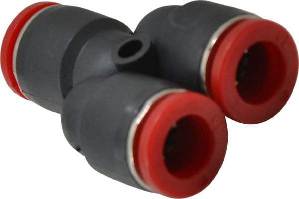Norgren - 10mm Tube OD, Brass Push-to-Connect Tube Parallel Y - 150 Max psi, Tube to Tube Connection, Nitrile O-Ring, 0 to 175°F Working Temp - Apex Tool & Supply