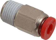 Norgren - 4mm Tube OD, 1/8 BSPT Brass Push-to-Connect Tube Male Connector - Tube to Male BSPT Connection, 150 Max psi, Nitrile O-Ring, 0 to 175°F Working Temp - Apex Tool & Supply