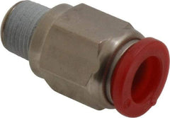 Norgren - 8mm Tube OD, 1/8 BSPT Brass Push-to-Connect Tube Male Connector - Tube to Male BSPT Connection, 150 Max psi, Nitrile O-Ring, 0 to 175°F Working Temp - Apex Tool & Supply