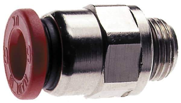 Norgren - 10mm Tube OD, 1/8 BSPP Brass Push-to-Connect Tube Male Connector - Tube to Male BSPP Connection, 150 Max psi, Nitrile O-Ring, 0 to 175°F Working Temp - Apex Tool & Supply