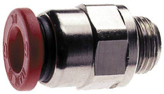 Norgren - 10mm Tube OD, 1/2 BSPP Brass Push-to-Connect Tube Male Connector - Tube to Male BSPP Connection, 150 Max psi, Nitrile O-Ring, 0 to 175°F Working Temp - Apex Tool & Supply
