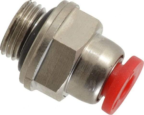 Norgren - 4mm Tube OD, 1/8 BSPP Brass Push-to-Connect Tube Male Connector - Tube to Male BSPP Connection, 150 Max psi, Nitrile O-Ring, 0 to 175°F Working Temp - Apex Tool & Supply