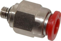 Norgren - 6mm Tube OD, M5 Metric Brass Push-to-Connect Tube Union - Tube to Tube Connection, 150 Max psi, Nitrile O-Ring, 0 to 175°F Working Temp - Apex Tool & Supply