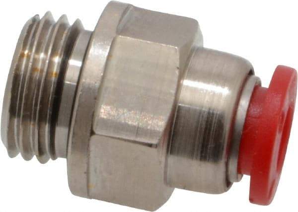 Norgren - 6mm Tube OD, 1/4 BSPP Brass Push-to-Connect Tube Male Connector - Tube to Male BSPP Connection, 150 Max psi, Nitrile O-Ring, 0 to 175°F Working Temp - Apex Tool & Supply