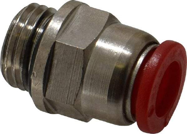 Norgren - 8mm Tube OD, 1/4 BSPP Brass Push-to-Connect Tube Male Connector - Tube to Male BSPP Connection, 150 Max psi, Nitrile O-Ring, 0 to 175°F Working Temp - Apex Tool & Supply