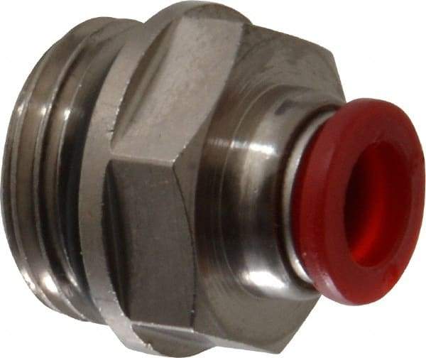 Norgren - 8mm Tube OD, 1/2 BSPP Brass Push-to-Connect Tube Male Connector - Tube to Male BSPP Connection, 150 Max psi, Nitrile O-Ring, 0 to 175°F Working Temp - Apex Tool & Supply
