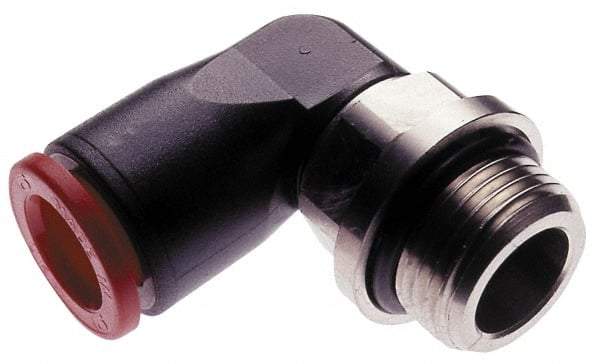 Norgren - 4mm Tube OD, 1/4 BSPP Brass Push-to-Connect Tube Male Swivel Elbow - Tube to Male BSPP Connection, 150 Max psi, Nitrile O-Ring, 0 to 175°F Working Temp - Apex Tool & Supply