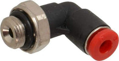 Norgren - 4mm Tube OD, 1/8 BSPP Brass Push-to-Connect Tube Male Swivel Elbow - Tube to Male BSPP Connection, 150 Max psi, Nitrile O-Ring, 0 to 175°F Working Temp - Apex Tool & Supply
