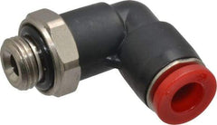 Norgren - 6mm Tube OD, 1/8 BSPP Brass Push-to-Connect Tube Male Swivel Elbow - Tube to Male BSPP Connection, 150 Max psi, Nitrile O-Ring, 0 to 175°F Working Temp - Apex Tool & Supply