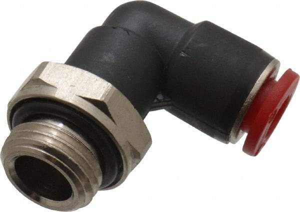 Norgren - 6mm Tube OD, 1/4 BSPP Brass Push-to-Connect Tube Male Swivel Elbow - Tube to Male BSPP Connection, 150 Max psi, Nitrile O-Ring, 0 to 175°F Working Temp - Apex Tool & Supply
