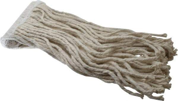 PRO-SOURCE - 5" White Head Band, Small Cotton Cut End Mop Head - 8 Ply, Clamp Jaw Connection, Use for Stripping/Finishing - Apex Tool & Supply