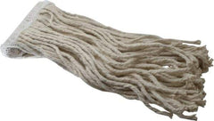 PRO-SOURCE - 5" White Head Band, Small Cotton Cut End Mop Head - 8 Ply, Clamp Jaw Connection, Use for Stripping/Finishing - Apex Tool & Supply