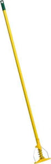 PRO-SOURCE - 48" Wood Spring Clamp Jaw Mop Handle - 1 to 1-1/4" Wet Mop Head Band, Metal Connector, Use with Wet Mops - Apex Tool & Supply