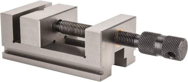 Value Collection - 2-3/8" Jaw Width, 2-3/16" Jaw Opening Capacity, 1" Jaw Height, Toolmaker's Vise - Flat Jaw, 4-3/8" OAL - Apex Tool & Supply