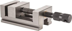 Value Collection - 2-3/8" Jaw Width, 2-3/16" Jaw Opening Capacity, 1" Jaw Height, Toolmaker's Vise - Flat Jaw, 4-3/8" OAL - Apex Tool & Supply