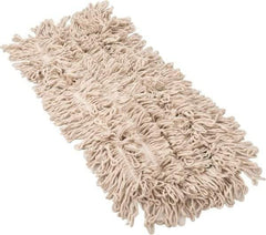 PRO-SOURCE - 24" Long x 5" Wide Yarn Blend Dust Mop Head - Snap-On, White, Looped Head, Launderable - Apex Tool & Supply
