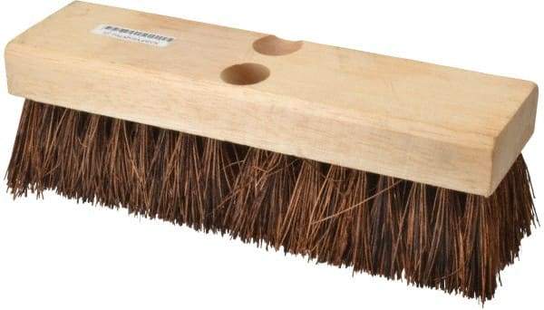 PRO-SOURCE - 2" Bristle Length, Palmyra Scrub Brush - 10" OAL, Tapered Handle, Hardwood Block - Apex Tool & Supply