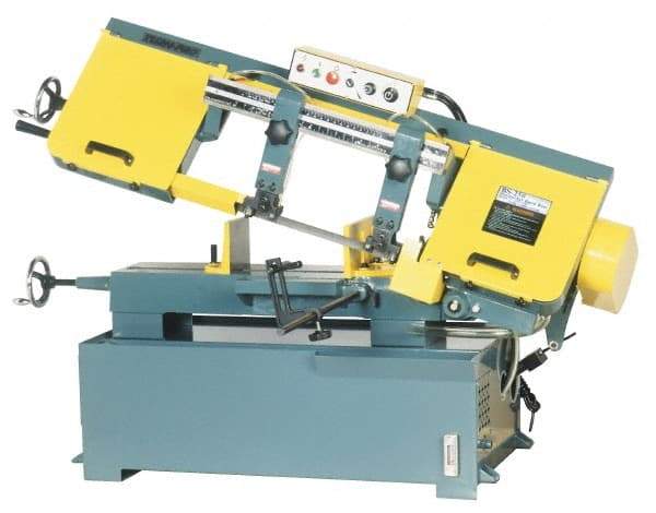 Enco - 10 x 17" Max Capacity, Manual Step Pulley Horizontal Bandsaw - 220/440 Volts, 2 hp, 3 Phase - Apex Tool & Supply