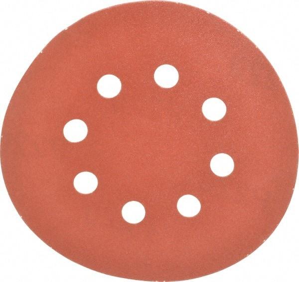 DeWALT - 5" Diam, 220 Grit, Aluminum Oxide Hook & Loop Disc - Very Fine Grade, Coated, Paper Backing, - Apex Tool & Supply