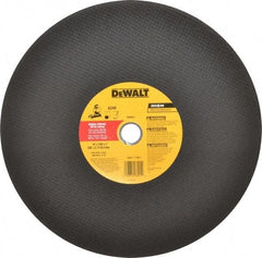 DeWALT - 14" Aluminum Oxide Cutoff Wheel - 7/64" Thick, 1" Arbor, 4,300 Max RPM, Use with Stationary Tools - Apex Tool & Supply