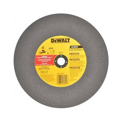 DeWALT - 14" Aluminum Oxide Cutoff Wheel - 7/64" Thick, 1" Arbor, 4,300 Max RPM, Use with Stationary Tools - Apex Tool & Supply