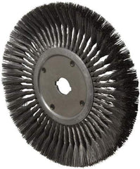 Anderson - 12" OD, 1-1/4" Arbor Hole, Knotted Steel Wheel Brush - 3/4" Face Width, 3-1/8" Trim Length, 0.014" Filament Diam, 3,600 RPM - Apex Tool & Supply