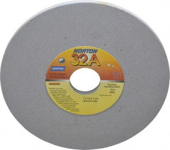Norton - 7" Diam x 1-1/4" Hole x 1/4" Thick, L Hardness, 120 Grit Surface Grinding Wheel - Aluminum Oxide, Type 1, Fine Grade, 3,600 Max RPM, Vitrified Bond, No Recess - Apex Tool & Supply