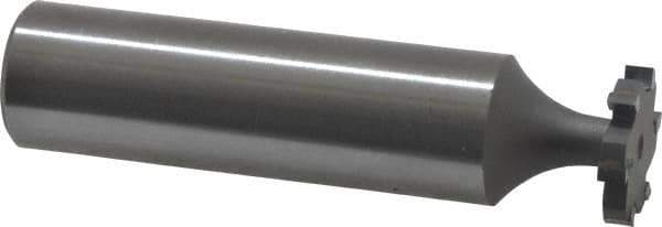 Made in USA - 1/2" Diam x 3/32" Face Width, Carbide-Tipped, 6 Teeth, Shank Connection Woodruff Keyseat Cutter - Uncoated, 2-3/32" OAL x 1/2" Shank, Straight Teeth, ANSI 304, Old Standard 2 - Apex Tool & Supply
