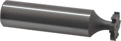Made in USA - 1/2" Diam x 3/32" Face Width, Carbide-Tipped, 6 Teeth, Shank Connection Woodruff Keyseat Cutter - Uncoated, 2-3/32" OAL x 1/2" Shank, Straight Teeth, ANSI 304, Old Standard 2 - Apex Tool & Supply