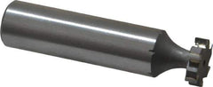 Made in USA - 1/2" Diam x 1/8" Face Width, Carbide-Tipped, 6 Teeth, Shank Connection Woodruff Keyseat Cutter - Uncoated, 2-1/8" OAL x 1/2" Shank, Straight Teeth, ANSI 404, Old Standard 3 - Apex Tool & Supply