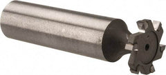 Made in USA - 5/8" Diam x 3/32" Face Width, Carbide-Tipped, 6 Teeth, Shank Connection Woodruff Keyseat Cutter - Uncoated, 2-3/32" OAL x 1/2" Shank, Straight Teeth, ANSI 305, Old Standard 4 - Apex Tool & Supply