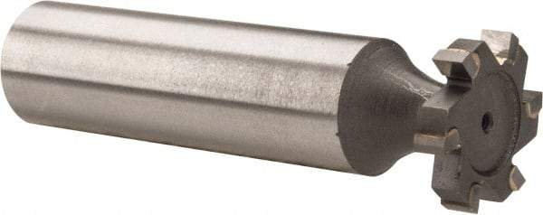 Made in USA - 5/8" Diam x 1/8" Face Width, Carbide-Tipped, 6 Teeth, Shank Connection Woodruff Keyseat Cutter - Uncoated, 2-1/8" OAL x 1/2" Shank, Straight Teeth, ANSI 405, Old Standard 5 - Apex Tool & Supply