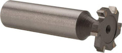 Made in USA - 3/4" Diam x 1/8" Face Width, Carbide-Tipped, 6 Teeth, Shank Connection Woodruff Keyseat Cutter - Uncoated, 2-1/8" OAL x 1/2" Shank, Straight Teeth, ANSI 406, Old Standard 7 - Apex Tool & Supply