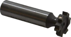 Made in USA - 3/4" Diam x 5/32" Face Width, Carbide-Tipped, 6 Teeth, Shank Connection Woodruff Keyseat Cutter - Uncoated, 2-5/32" OAL x 1/2" Shank, Straight Teeth, ANSI 506, Old Standard 8 - Apex Tool & Supply