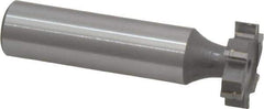Made in USA - 3/4" Diam x 3/16" Face Width, Carbide-Tipped, 6 Teeth, Shank Connection Woodruff Keyseat Cutter - Uncoated, 2-3/16" OAL x 1/2" Shank, Straight Teeth, ANSI 606, Old Standard 9 - Apex Tool & Supply