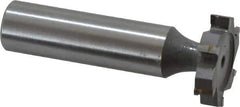 Made in USA - 7/8" Diam x 3/16" Face Width, Carbide-Tipped, 6 Teeth, Shank Connection Woodruff Keyseat Cutter - Uncoated, 2-3/16" OAL x 1/2" Shank, Straight Teeth, ANSI 607, Old Standard 11 - Apex Tool & Supply