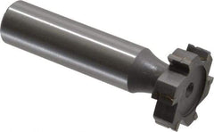 Made in USA - 7/8" Diam x 1/4" Face Width, Carbide-Tipped, 6 Teeth, Shank Connection Woodruff Keyseat Cutter - Uncoated, 2-1/4" OAL x 1/2" Shank, Straight Teeth, ANSI 807, Old Standard A - Apex Tool & Supply